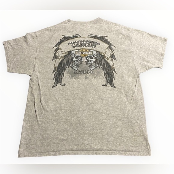 Harley Davidson Grey Cancun Pocket Tee - Picture 2 of 6